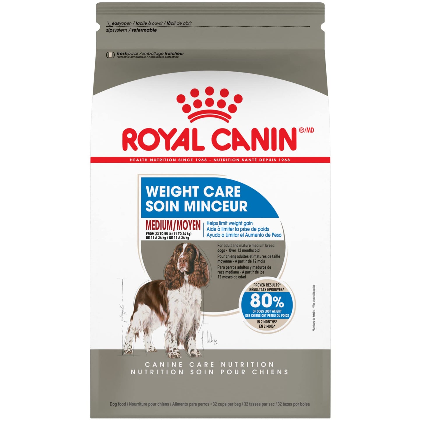 Royal Canin Medium Weight Care Adult Dry Dog Food for Medium Breeds, 30 lb bag