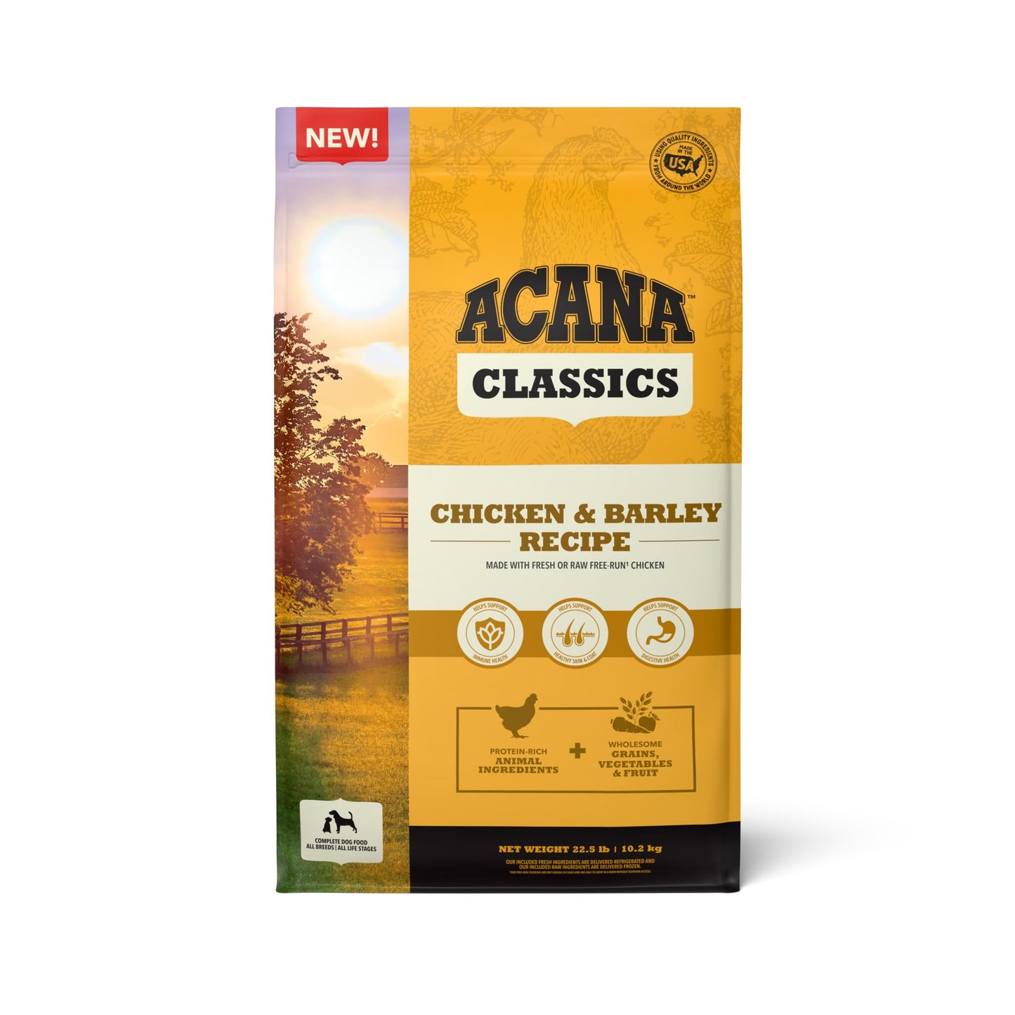 ACANA Classics Dry Dog Food Chicken and Barley Recipe 22.5lb Bag