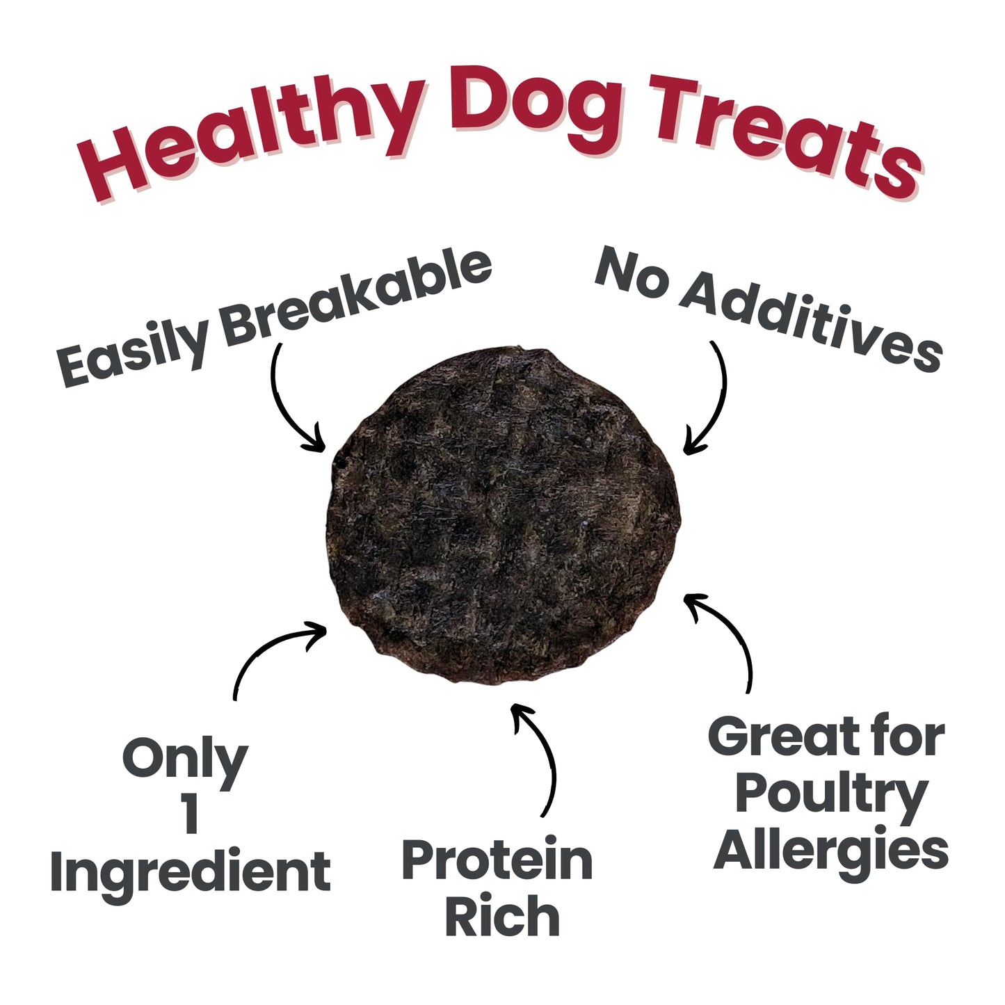 Farm To Pet - Dog Training Treats - 4 oz Beef Chips, Single Ingredient, Lean, All Natural, Healthy Treats for Small, Medium, Large Dog Breeds, & Puppies, Made in USA