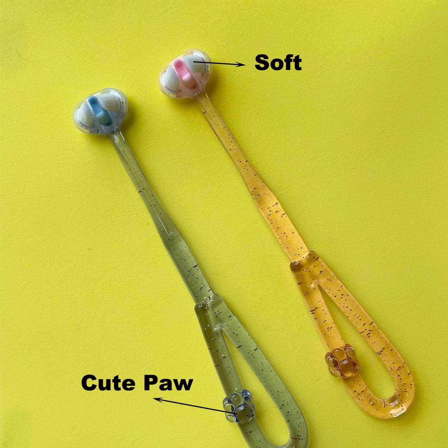 KnocKconK Three Sided Dog Toothbrush Kit, 2 Size Dog Toothbrush for Adult Puppy with Small Soft Head, Pet Teeth Deep Clean Dense Brush, Small Tooth Cleaning (Blue+Pink, 3 Side Soft)