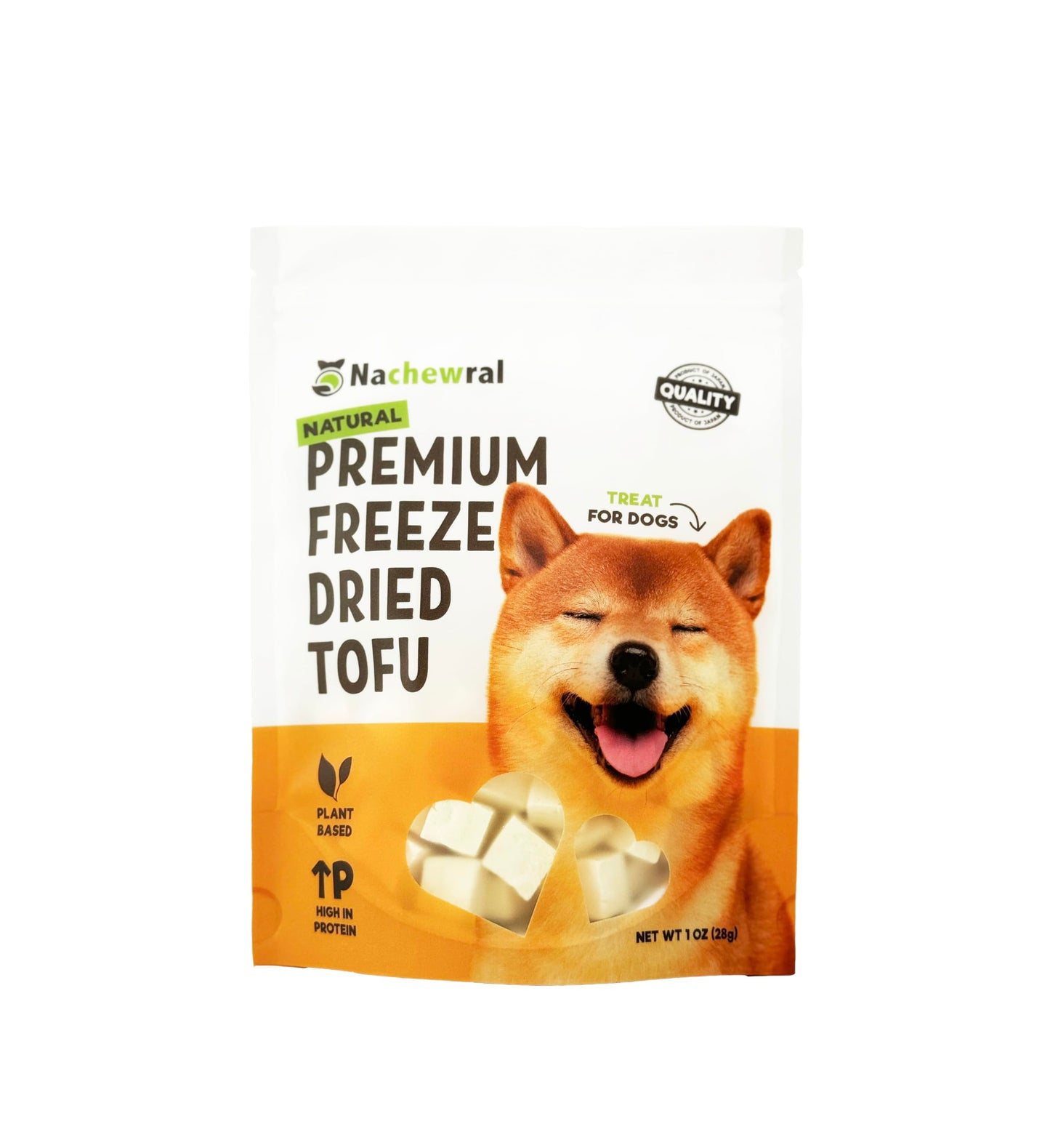 Nachewral Premium Freeze-Dried Tofu for Dog Treat/All Natural, Plant Based Protein, Gluten Free, Low Calories, High in Protein, Stomach Friendly, Vegan Treat w/Omega 6