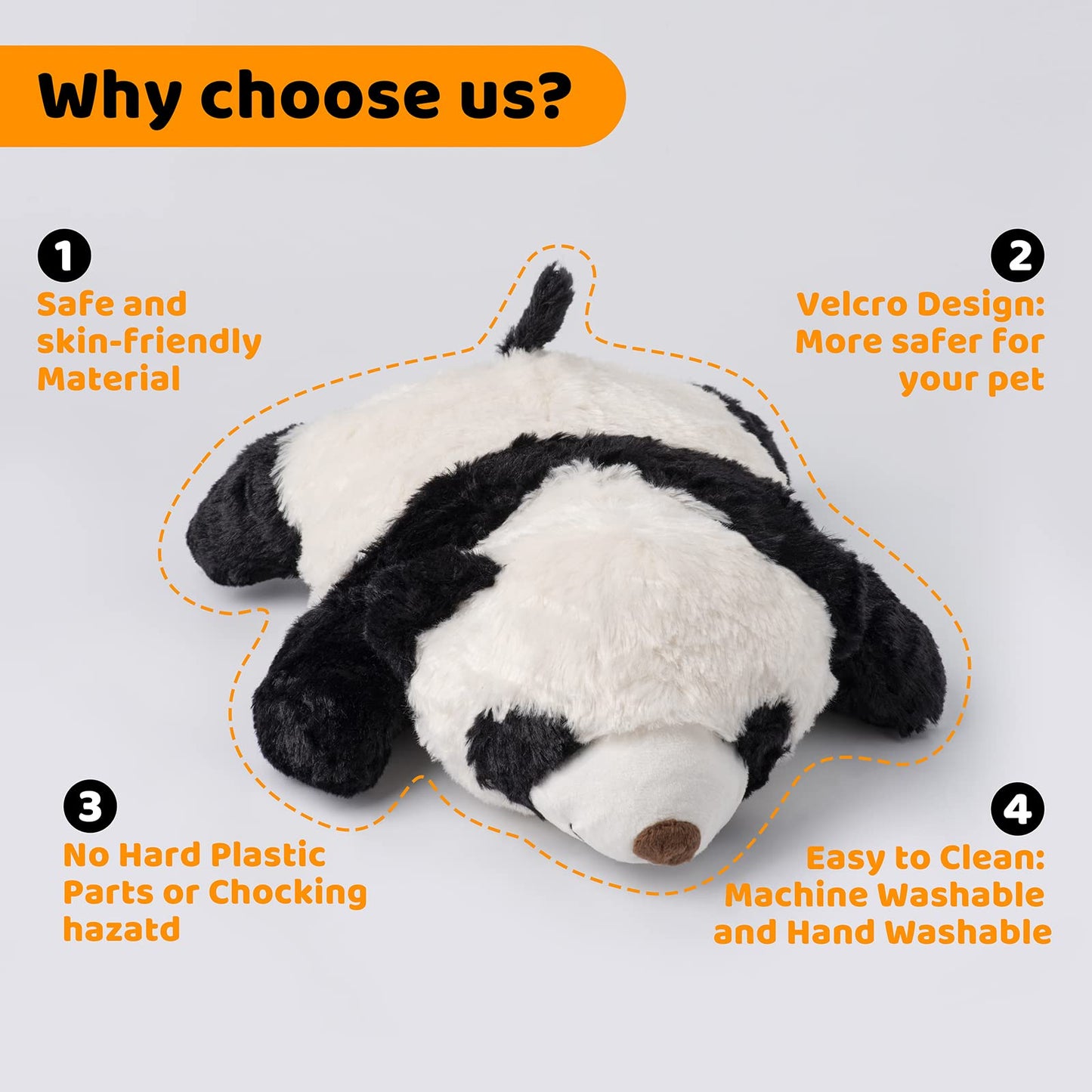 Extragele Puppy Heartbeat Toy Heartbeat Stuffed Toy for Dog Anxiety Relief and Calming Aid, Heartbeat Stuffed Animal for Sleep Aid Crate Training Comfort, Puppy Essentials, White