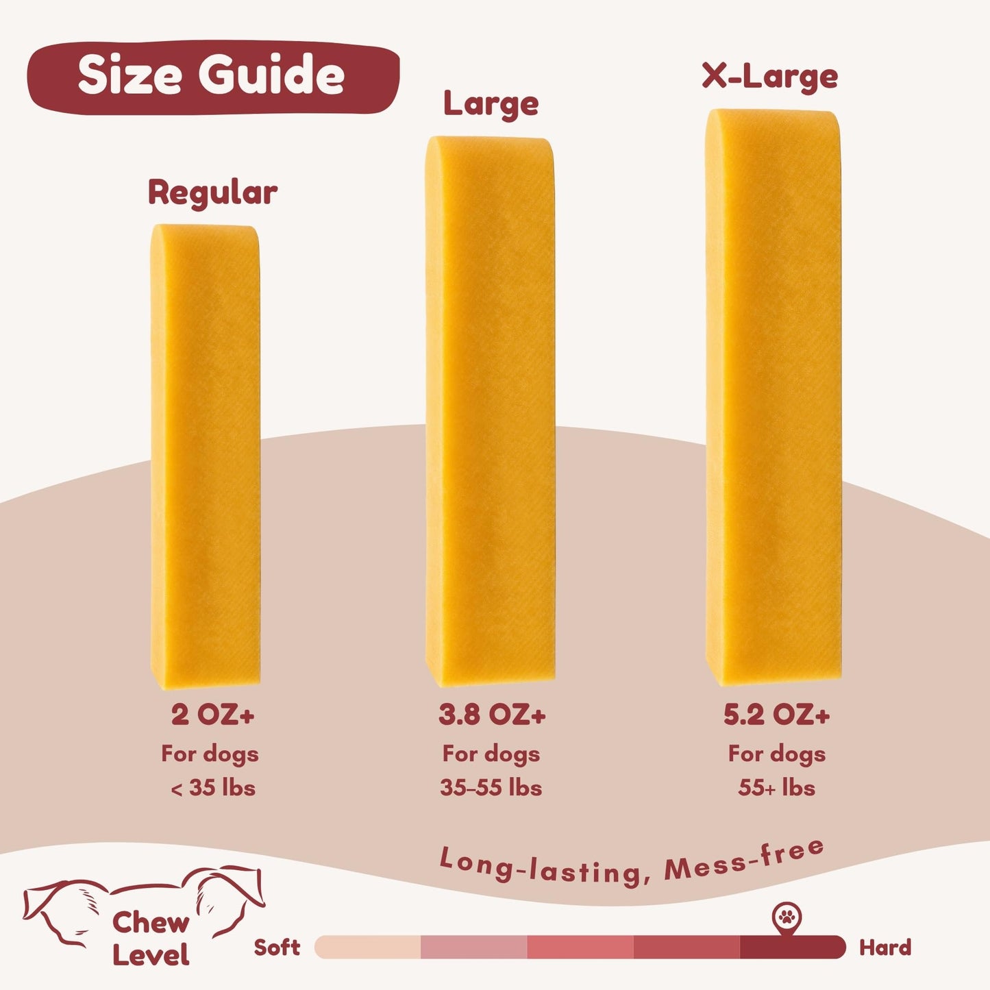 Majestic Pet Yak Cheese Himalayan Dog Chews - Yak Chews Dog Chew Bones - Natural Himalayan Cheese Sticks & Long Lasting Chew Treats for Puppies - Dental & Bone Support, Large, 1 Pack