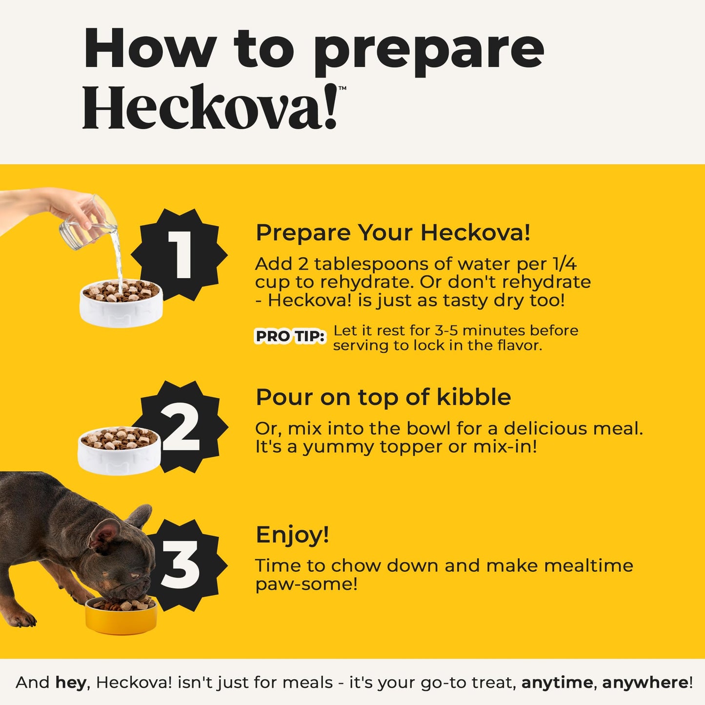 Heckova! Barkin’ Good Beef - Freeze Dried Raw Dog Treats, Human Grade Beef Heart and Liver for Training, Meal Topper, High Protein, 24g Per Cup, Made in The USA, 4oz Bag