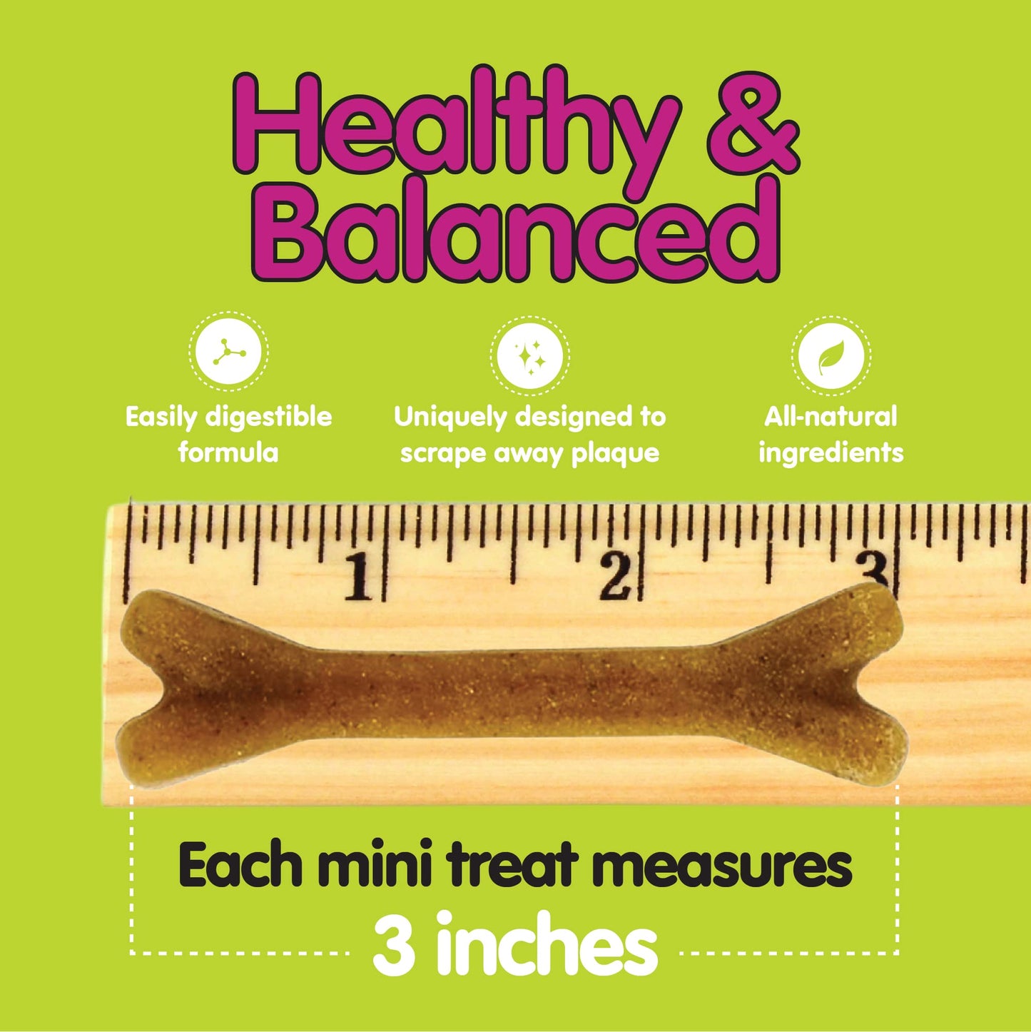 FIDO - Belly Bones for Dogs, 21 Yogurt Flavor Mini Dog Dental Treats (Made in USA) - 21 Count Dog Treats for Small Dogs - Plaque and Tartar Control for Fresh Breath, Digestive Health Support