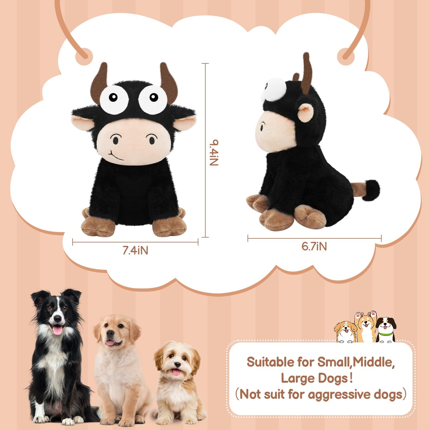 WinTour Tough Dog Toys for Aggressive Chewers, Hard Indestructible Dog Toys to Keep Them Busy, Nylon Durable Interactive Chewers for Medium & Large Breeds