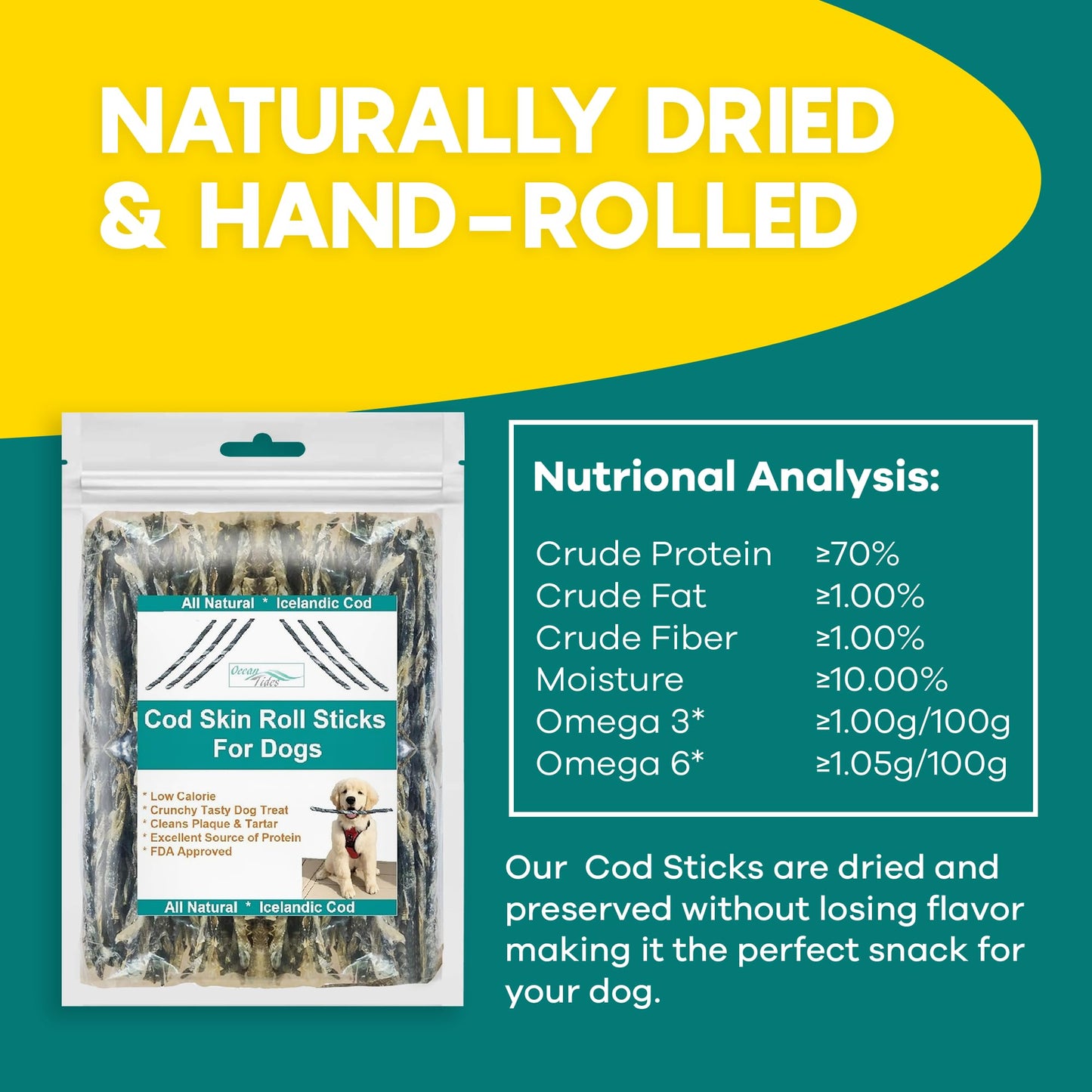 Herz Duo-Protein Turkey Tendon & Chicken Strip 3 oz, USA-Sourced Turkey Tendon, Natural Dog Chew for Small Dogs, Wrapped in Chicken, Rawhide-Free, Hypoallergenic, Puppy-Friendly