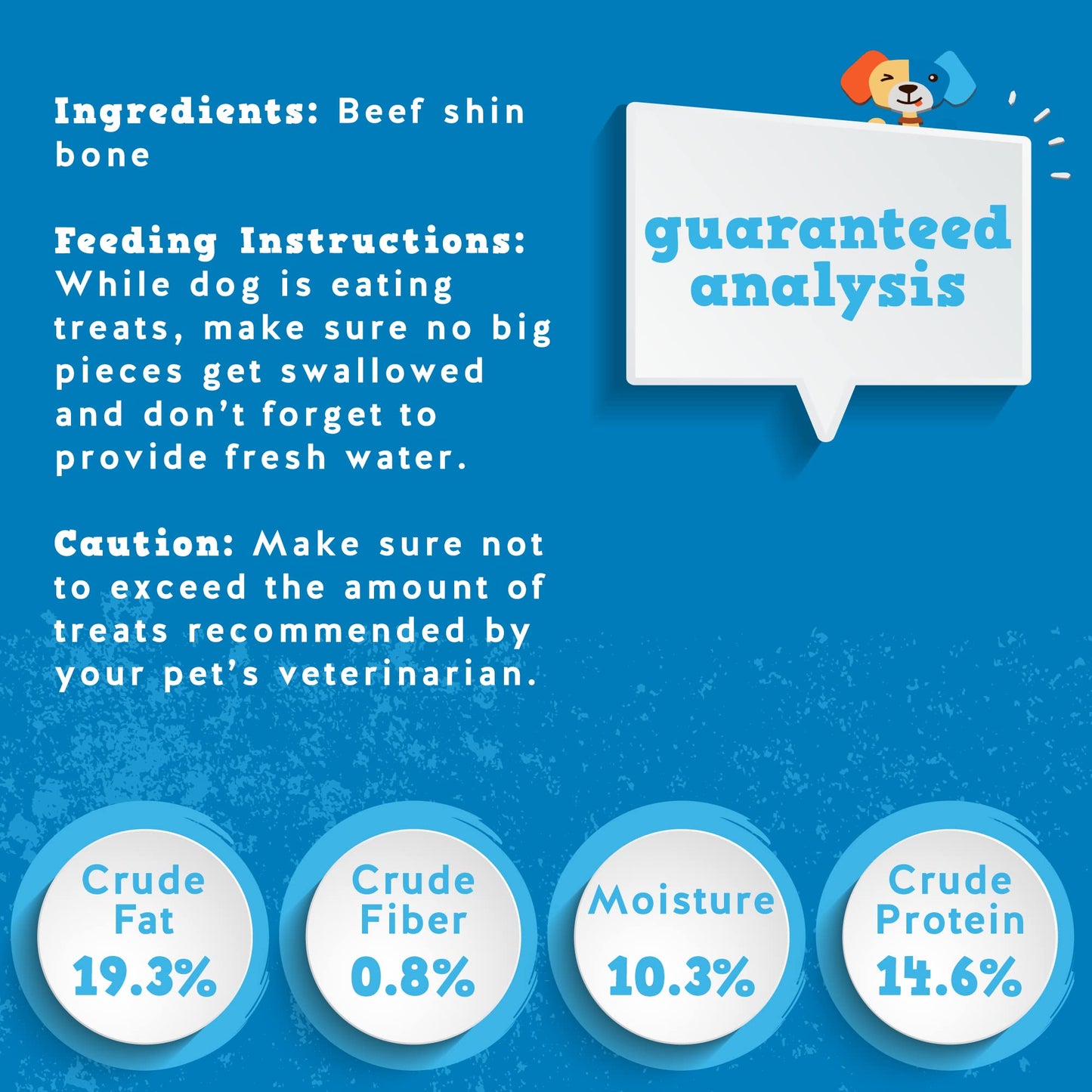 Jack&Pup 8-11” Shin Bones, Roasted Meaty Beef Bone for Dogs – Long Lasting Natural Dog Bones, Big Dog Bone for Large Dogs (1 Pack)