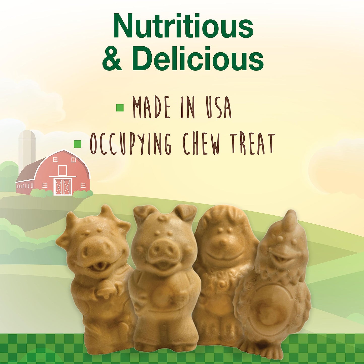 Nylabone Healthy Edibles Natural Puppy Chews Long Lasting Treats for Puppies, Lamb & Apple Flavor, Small/Regular (12 Count)