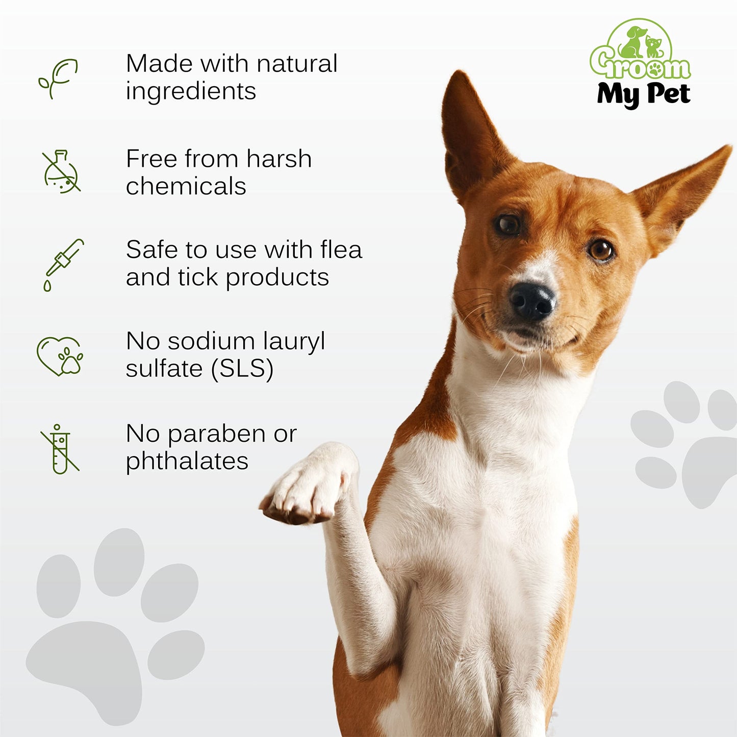 Groom My Pet Dog Shampoo with Conditioner-200ml | for All Breeds & All Hair Coat Types|Enriched with Oatmeal & Tea Tree Oil | Sulfate Free