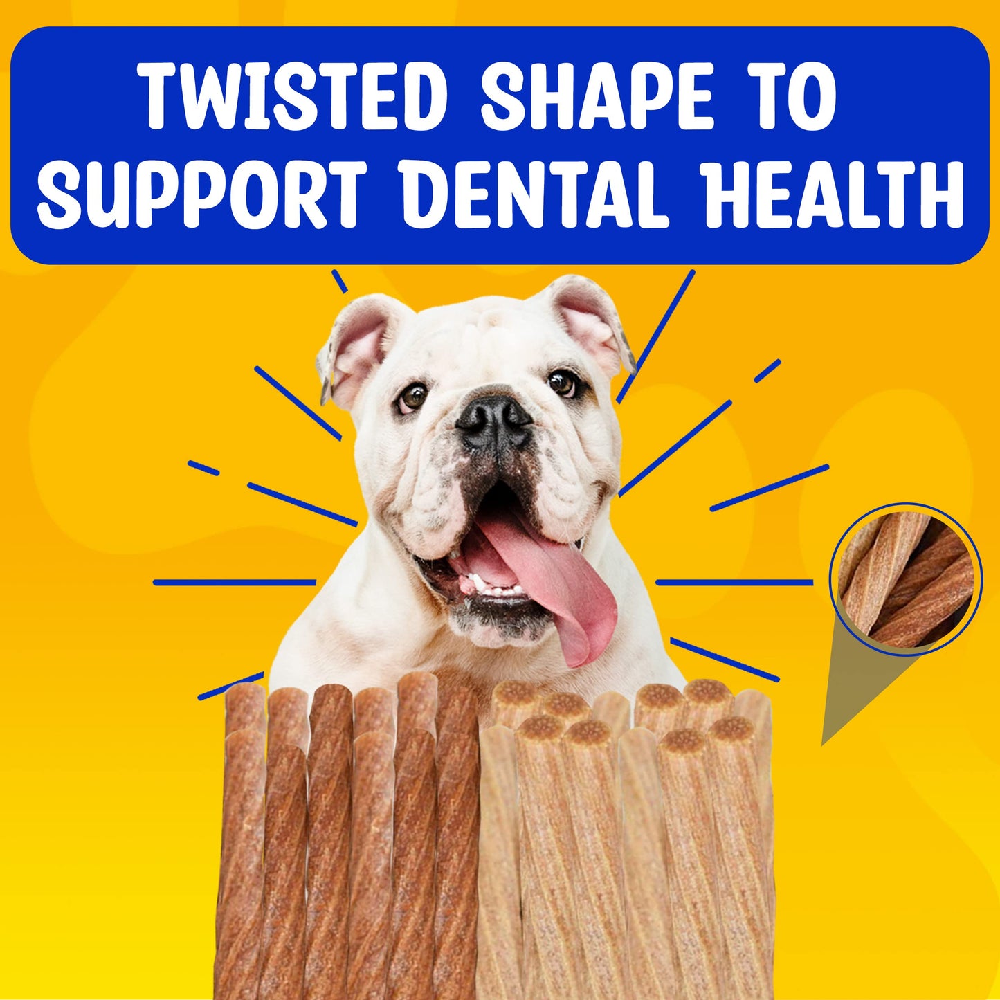 Paw & Pantry 5" Soft & Chewy Twist Sticks - (3) Packs of 50 Chicken Twists - (1) Pack of 50 Beef & Turkey Twists Dog Treats - Grain-Free & Highly Digestible Chewy Sticks for Dogs