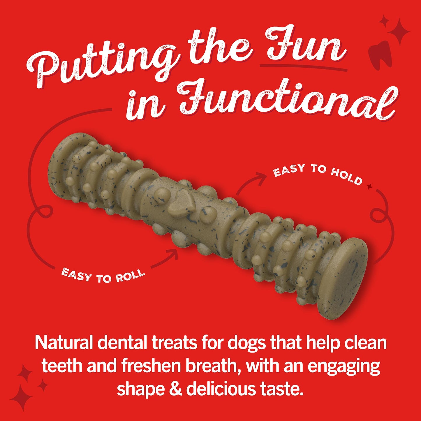 Stella & Chewy's Dental Delights - Freeze-Dried Raw Chicken Dental Treats for Small Dogs - Teeth Cleaning & Breath Freshening Chews with Ridges & Nubs - Made in USA - 10.5 oz - 21 Small Treats
