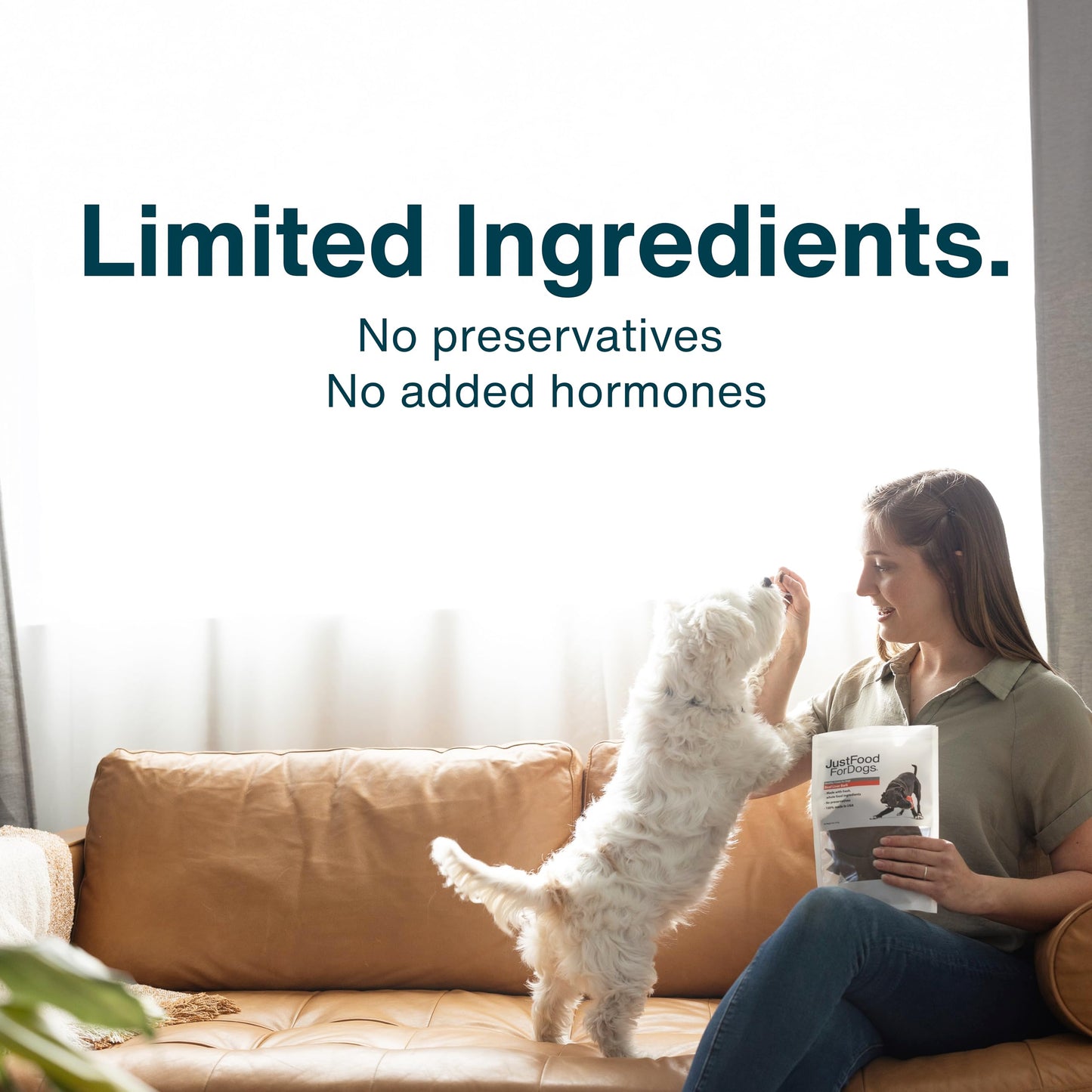 JustFoodForDogs Limited-Ingredient Beef Liver Healthy Dog Treats, Preservative-Free, Made in The USA, 5 oz