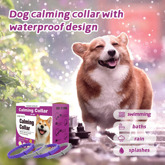 Calming Collar for Dogs - 4 Packs, Dog Calming Collar, Lasts 60 Days,Reduce Stress, Adjustable Size Fits Large, Medium, and Small Dogs