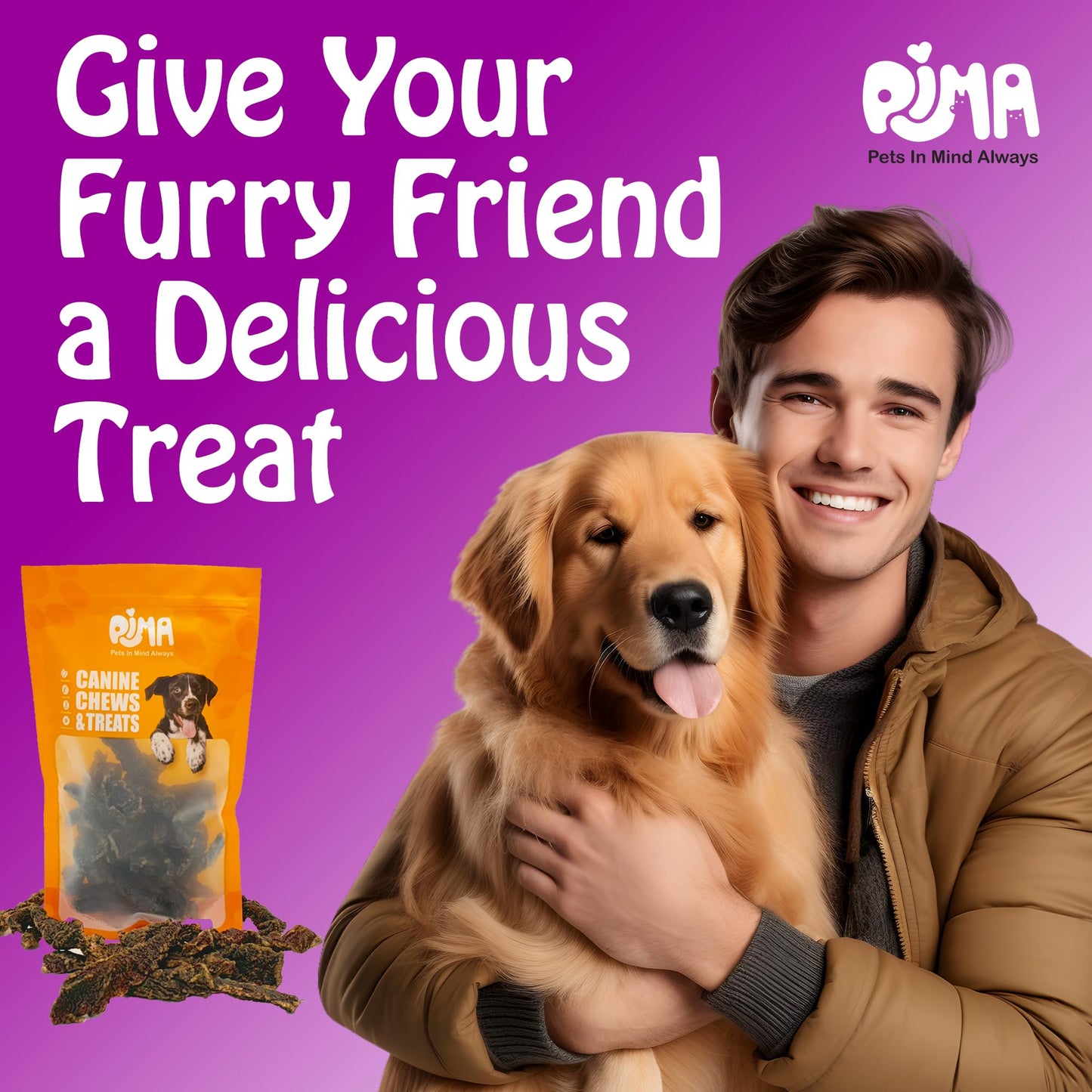 PIMA Water Buffalo Jerky, Dried Meat, Excellent Source Protein for Dogs - 31oz