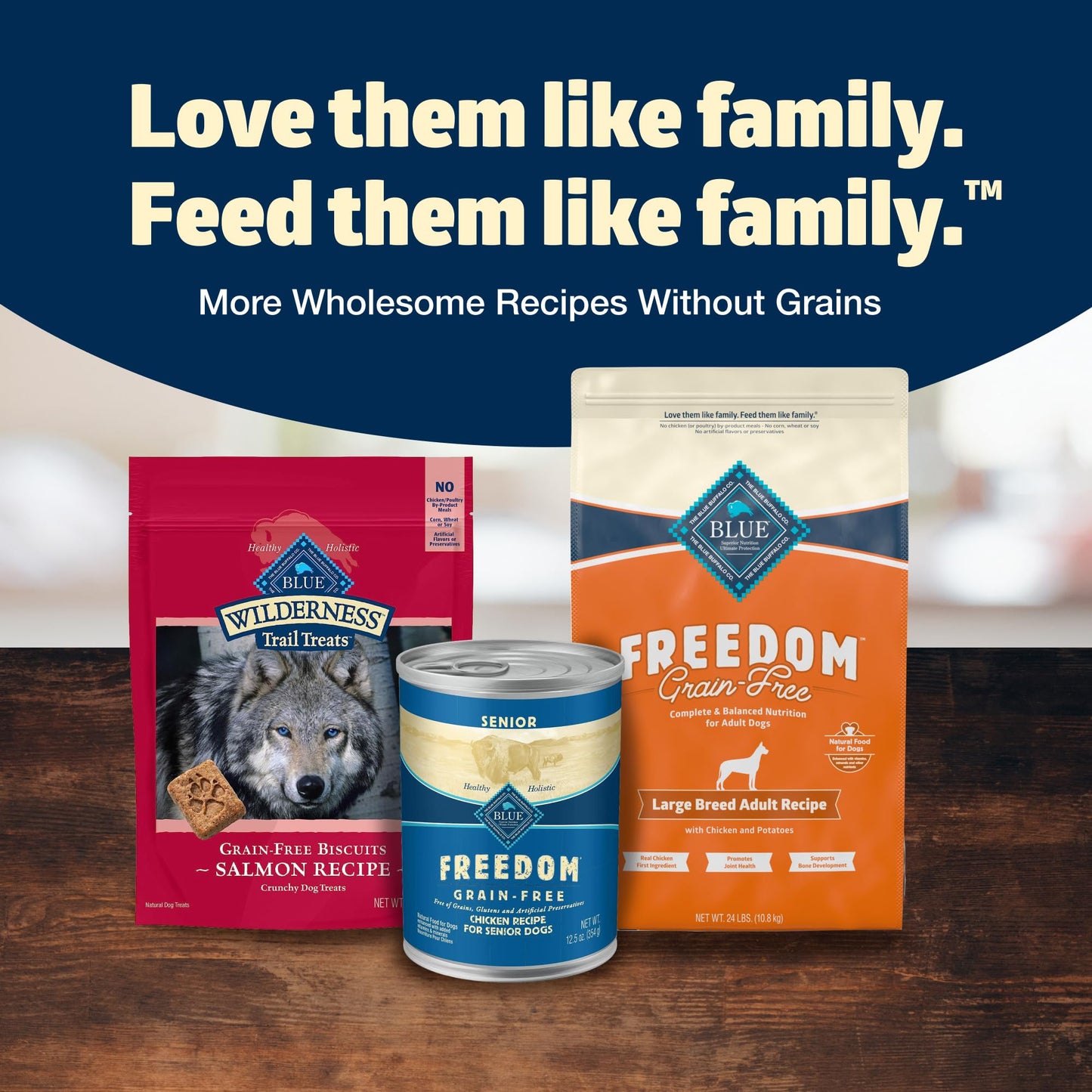 Blue Buffalo Freedom Grain-Free Large Breed Dry Dog Food, Supports Joint Health & Mobility, Made in the USA With Natural Ingredients, Chicken & Potatoes, 24-lb Bag