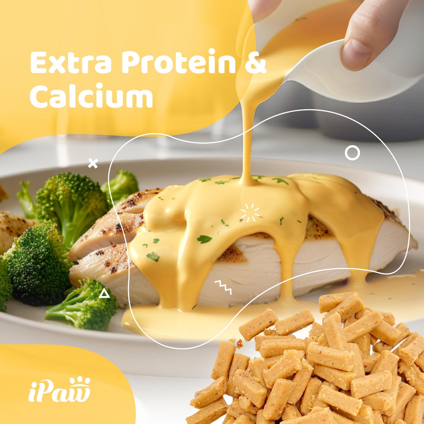 iPaw Dog Treats for Puppy Training, All Natural Human Grade Dog Treat, Hypoallergenic, Easy to Digest (Chicken and Cheese Bites)