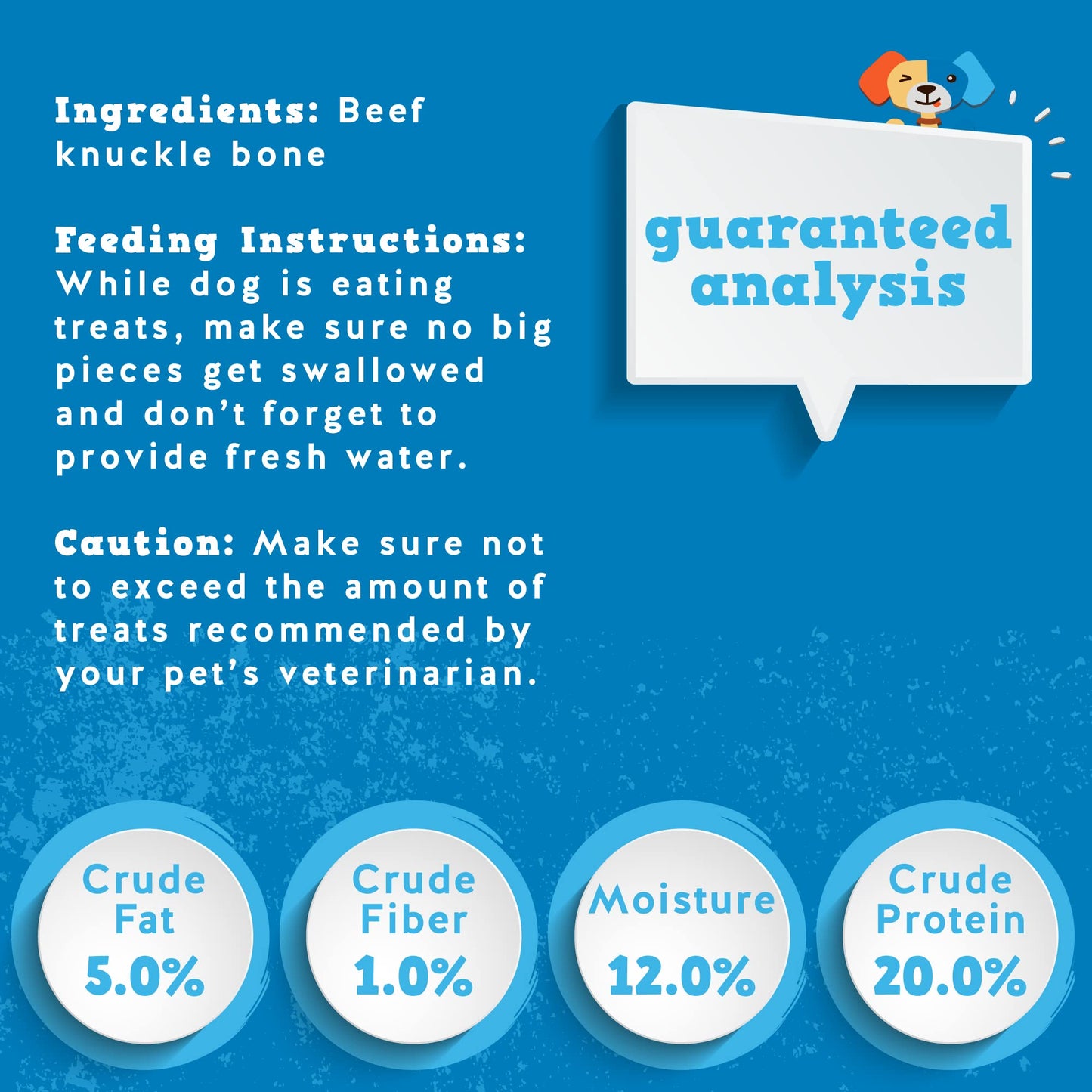 Jack & Pup Beef Knuckle Bones for Dogs, Natural Dog Knuckle Bones for Large Dogs – Savory Smoked Beef Flavor - 1 Pack