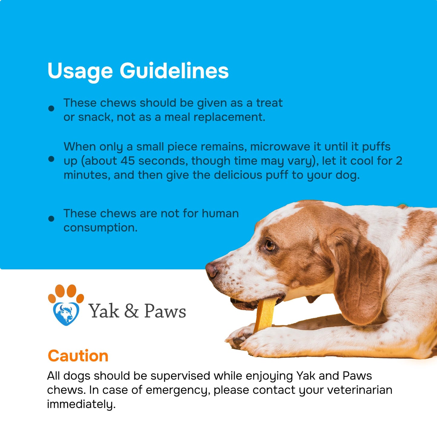 Yak & Paws Natural Yak Cheese for Small Dogs – Healthy, Long-Lasting Chews for Light Chewers - Small (2.1-2.4 oz) 3 Chews/Pack