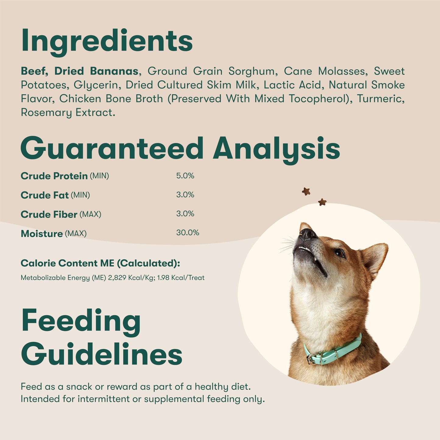 Jinx Beef & Banana Training Treats for Dogs and Puppies, Low-Calorie, All Natural, Slow-Smoked Real Beef, No Fillers 4oz, 6 Pack