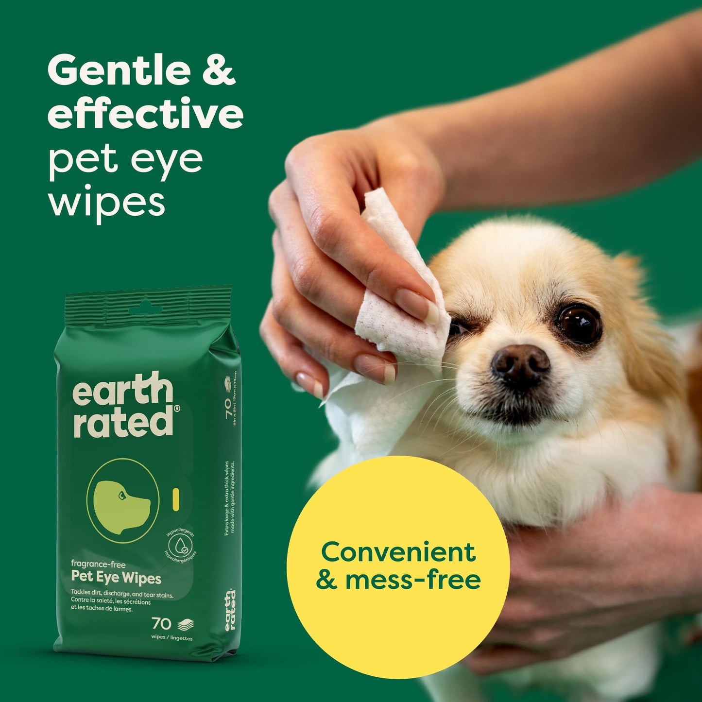 Earth Rated Curly Coat Essentials - Dog Shampoo, Refresh Mist, Ear Wipes, Eye Wipes & No-Rinse Shampoo