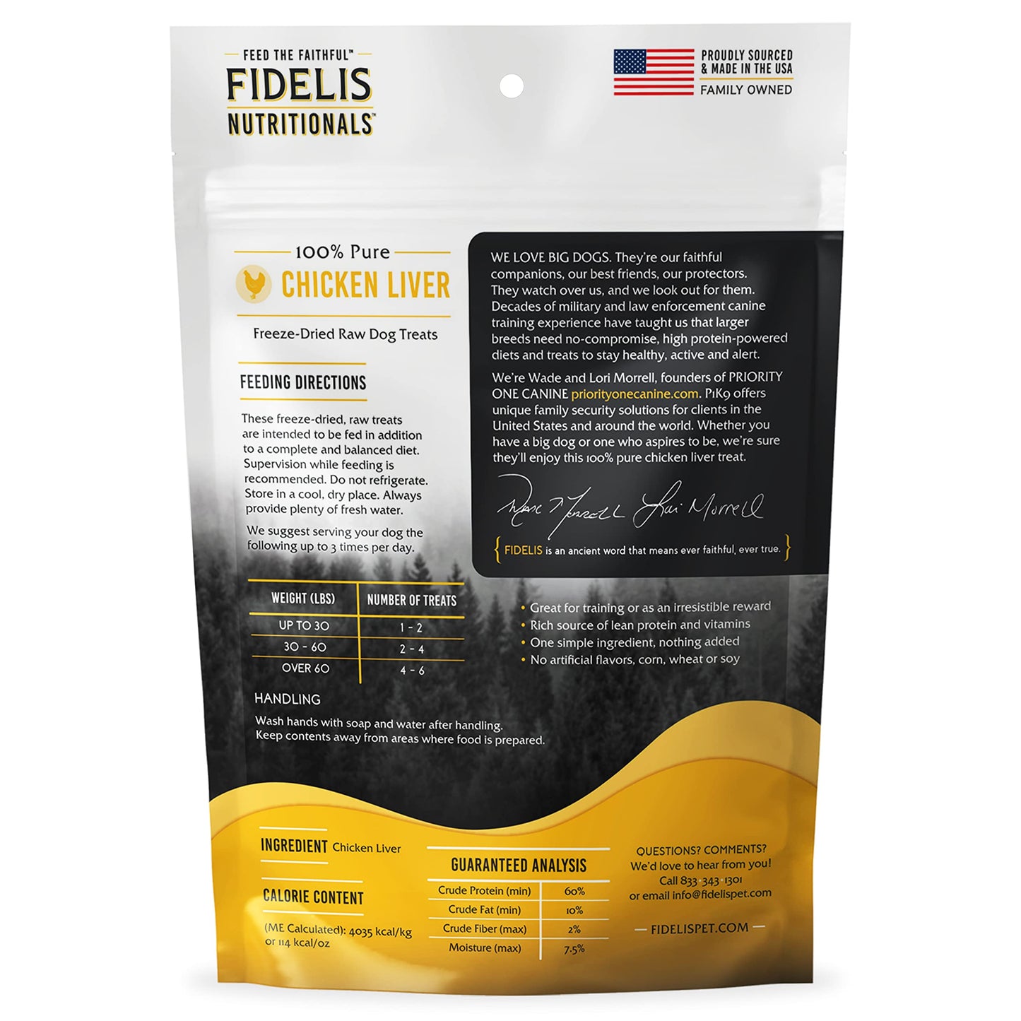 FIDELIS Freeze Dried Raw Dog Treats for Small, Medium, Large Dogs, High Protein, Gluten Free, Healthy Dog Snacks, Perfect Training Treat or Mixer, Puppy & Adult, Made in USA, 4oz, Chicken Liver