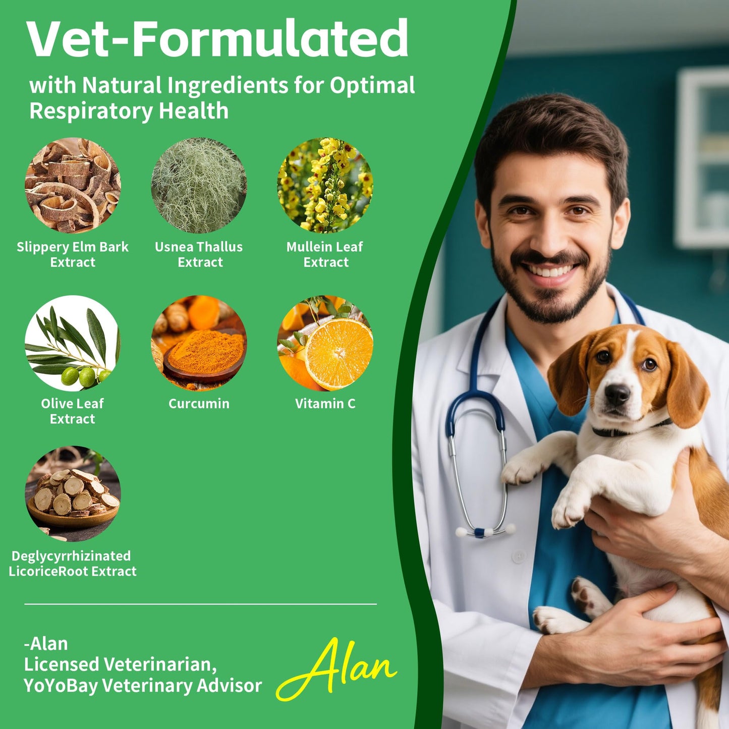 Dog Cough Treatment Liquid – Tracheal Collapse Support for Dogs – Herbal Drops with Slippery Elm, Mullein & Olive Leaf – Helps Soothe Throat, Calm Coughing & Support Breathing – 120g