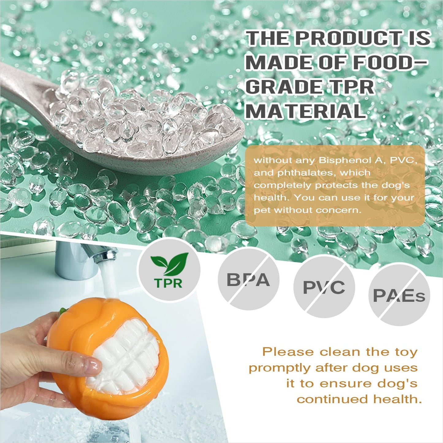 MITOCAPY Orange Squeaky Dog Toys for Moderate Chewers, Interactive Dog Chew Toys to Keep Them Busy, Enrichment Dogs Ball for Medium Large Breed, Pet Essentials, Pet Gifts