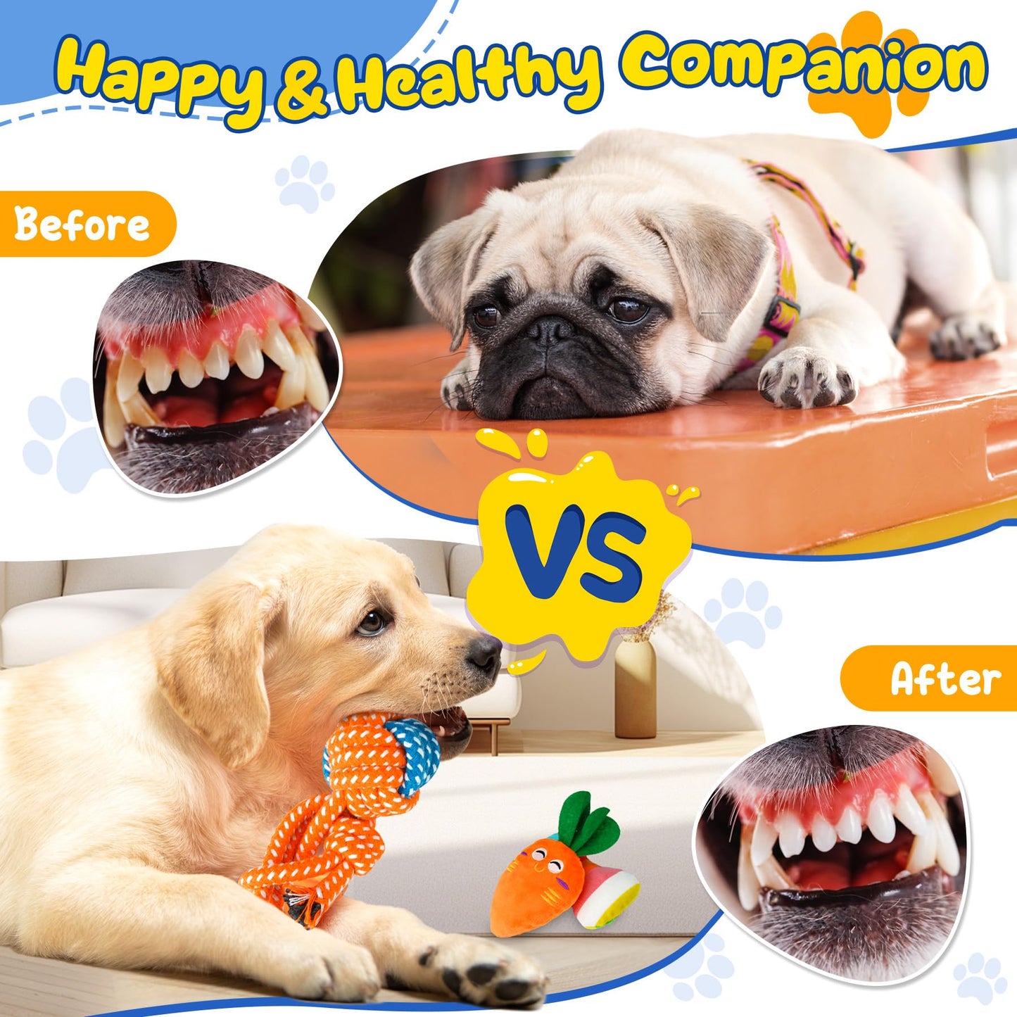 23 Pack Puppy Toys for Teething, Small Dog Chew Toys with Squeaky Plush, Ropes & Treat Balls for Boredom Relief