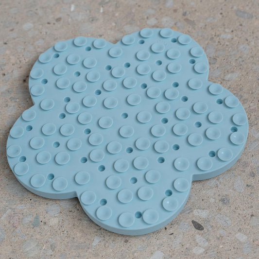 Dexypaws: Enrichment Snuffle Mat: Sky Blue Flower - Textured Dog Feeding Pad, Food Grade Silicone, Spread Food &Treats, Pet Soothing, Suction Back