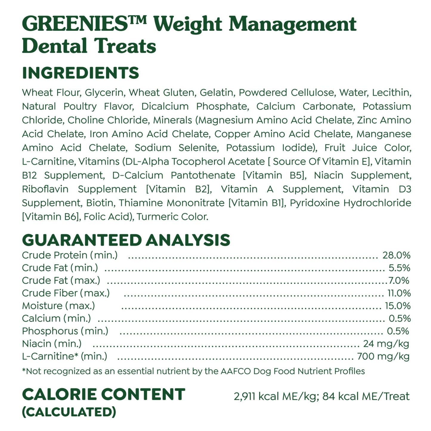 Greenies Weight Management Petite Dog Dental Chews Weight Control Dog Treats, 27 oz. Pack (45 Treats)