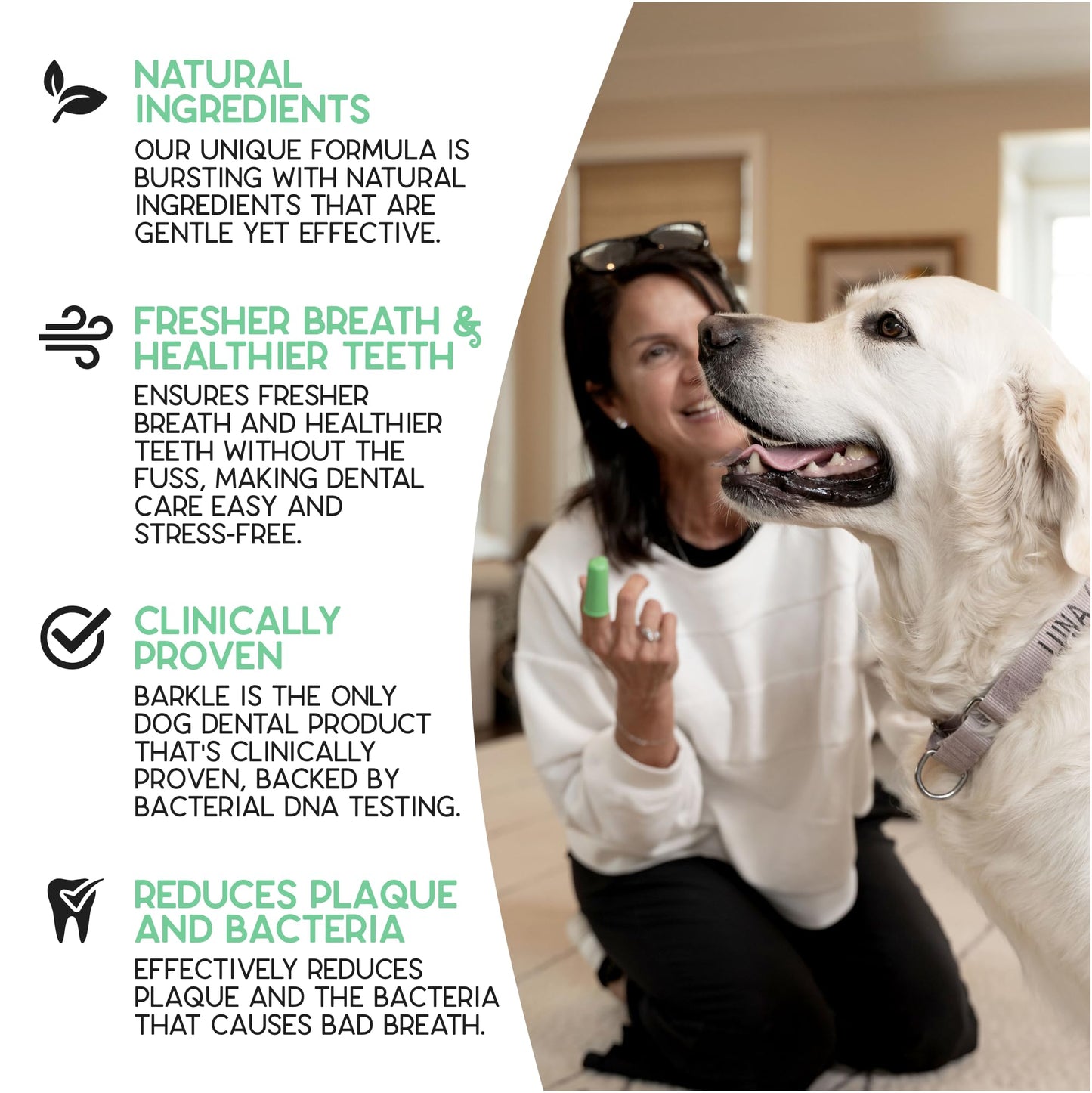 Barkle Vet Approved Dog Teeth Cleaning Toothpaste & Tooth Brushing Kit | Eliminate Plaque, Tartar & Bad Breath | Mint Dog Breath Freshener Gel | Puppy & Small Breed Safe | Free Finger Brush (60 Days)