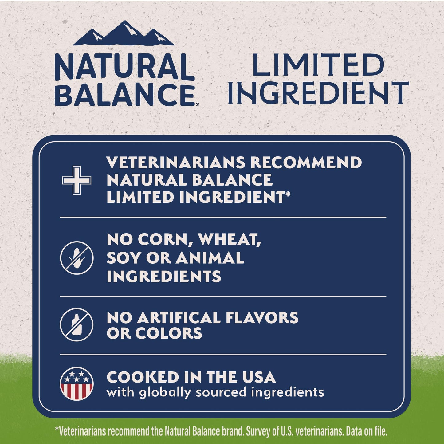Natural Balance Limited Ingredient Adult Dry Dog Food with Vegan Plant Based Protein and Healthy Grains, Vegetarian Recipe, 24 Pound (Pack of 1)
