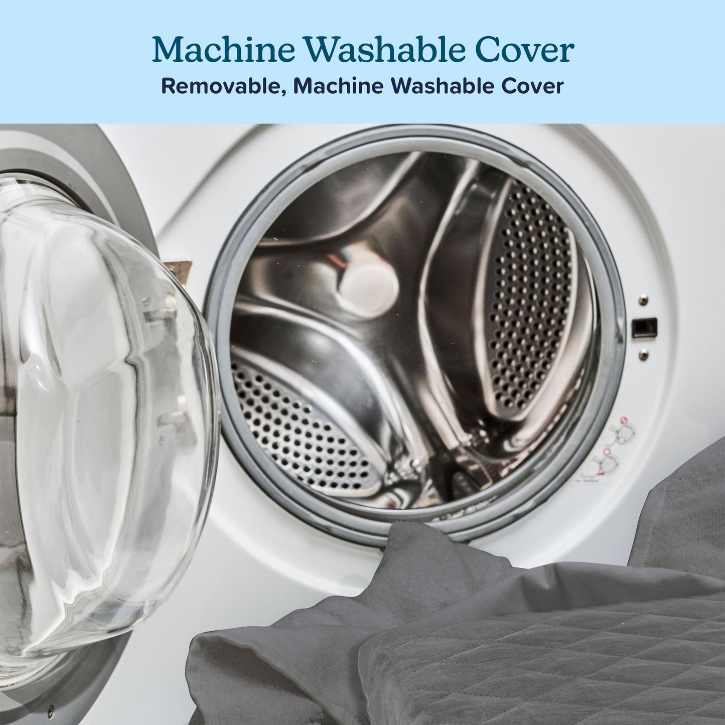 PETMAKER Water-Resistant Dog Bed - 2-Layer Memory Foam Pet Bed with Removable Washable Cover and Non-Slip Bottom - 36in Large Pet Bed for Dogs up to 75lbs (Gray)