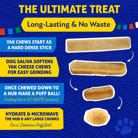 Himalayan Dog Chew Original Yak Cheese Chew, 1 X-Large Stick, 5.3 oz, Gluten Free, Healthy Treats, Grain & Lactose Free 100% Natural, Long Lasting for Dogs Over 55 lbs