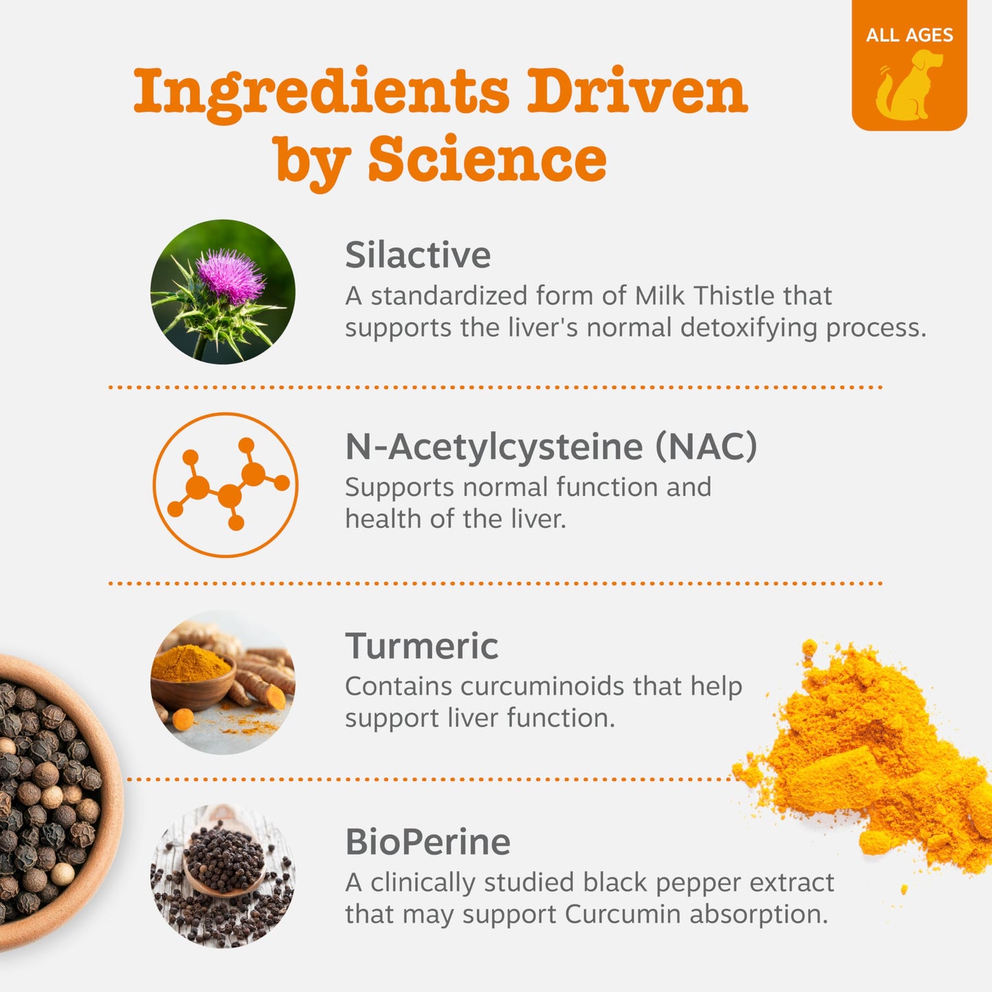 Zesty Paws Liver Support Supplement for Dogs - with Milk Thistle Extract, Turmeric Curcumin, Choline - Soft Chew Formula - for Dog Liver Function