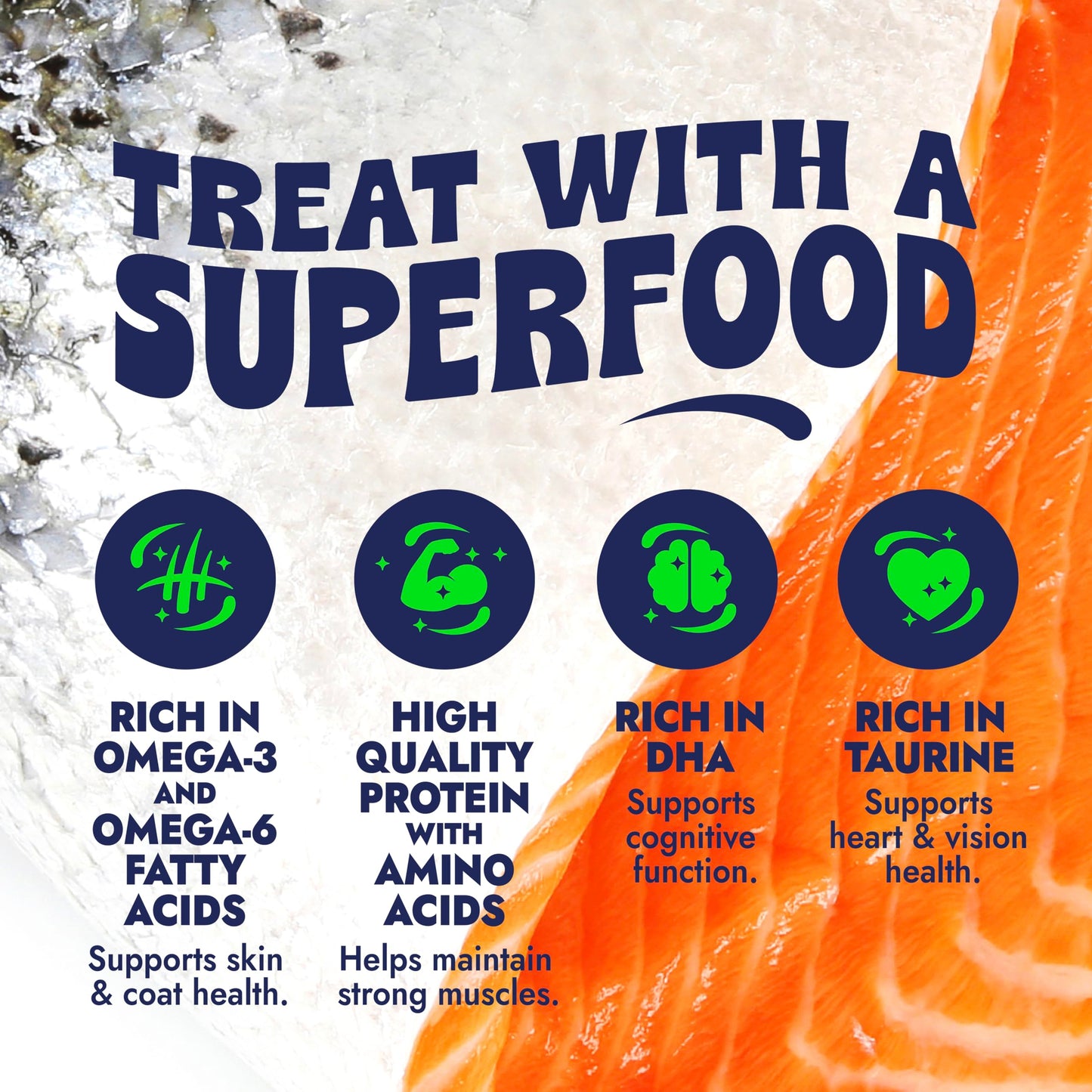 Finfare Freeze Dried Dog Treats, Salmon Crumbles, Protein & Omega-3s, Grain Free Salmon Dog Training Treats and Meal Topper, Crafted in USA, 9oz