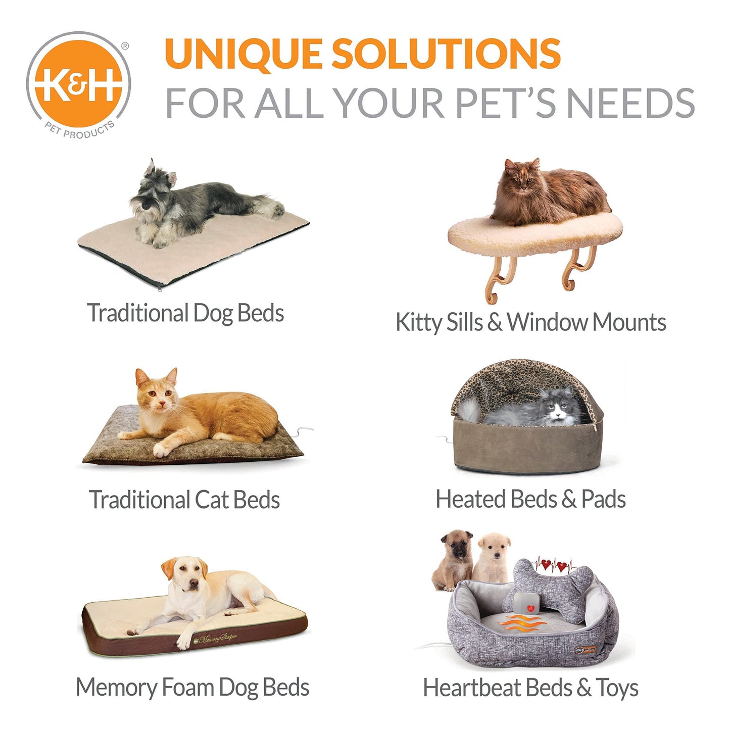 K&H Pet Products Mother's Heartbeat Calming Dog Toy Bone Pillow Gray Large Breed Heartbeat 13 Inch