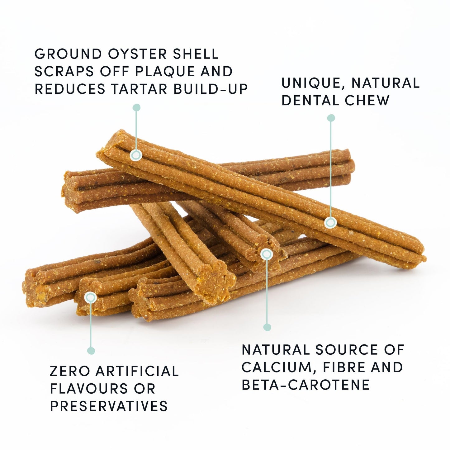 Crumps' Naturals Pbb- Bacon Dental Dog Treats (18 Pack), 4.5"