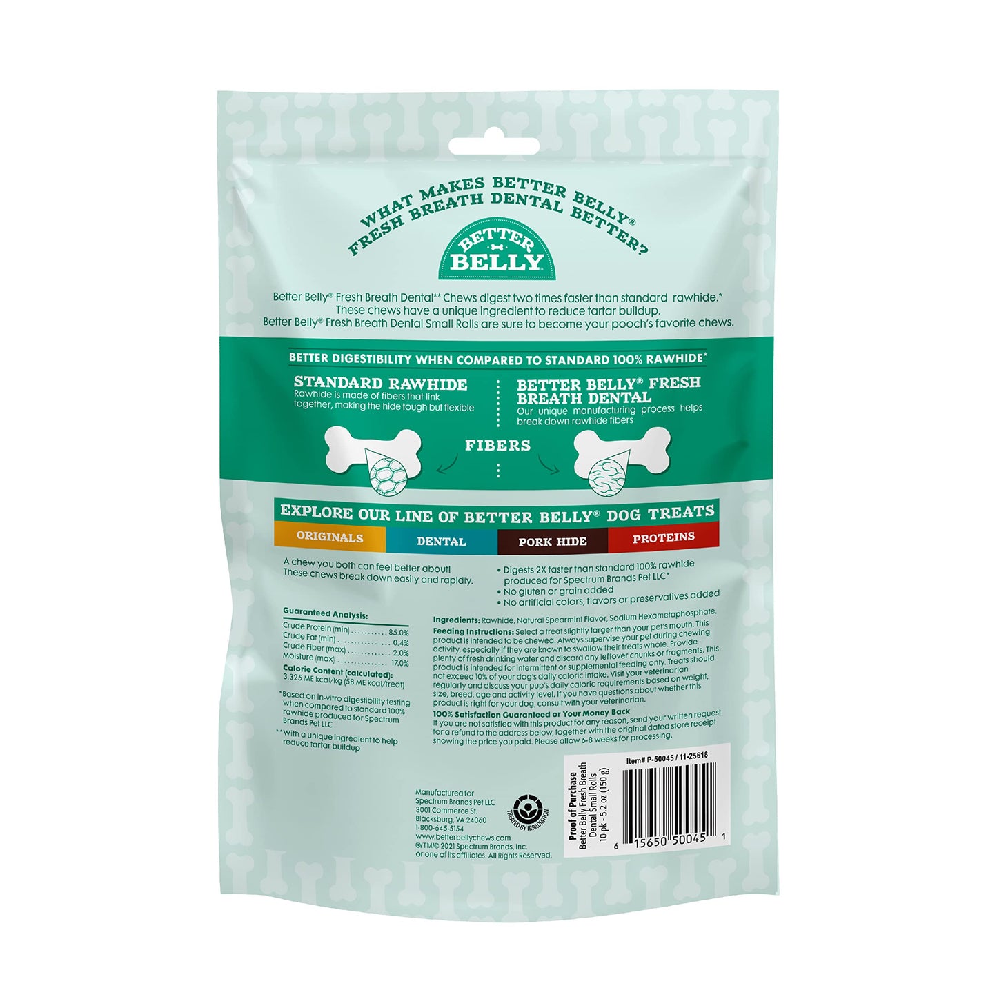Doctor Spotty Dog Dental Chews, Wholesome, Healthy Dog Chews, Natural and Grain-Free, Made in The USA (Pumpkin Spice, 31 Ct)
