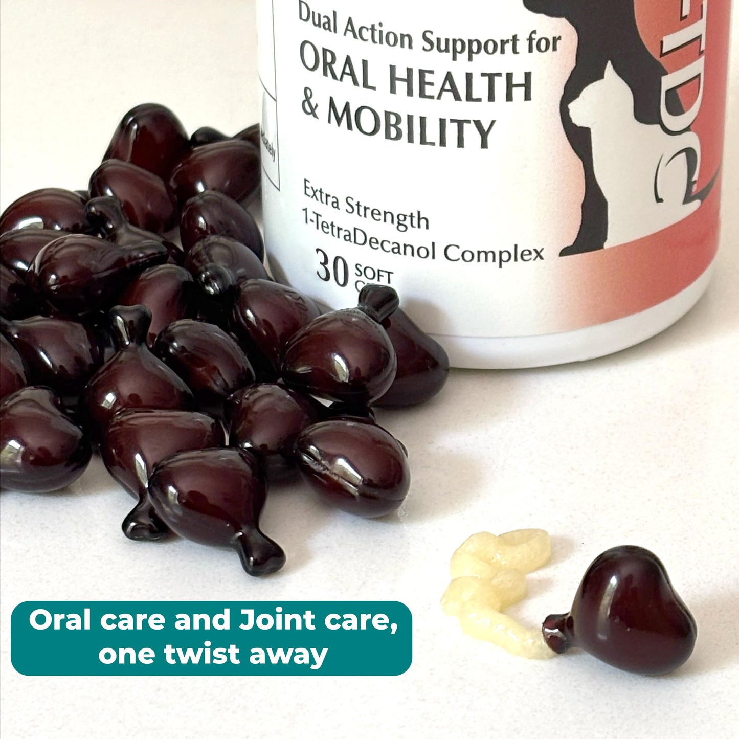 1TDC WorksSoWell Dual Action Joint Supplement for Dogs & Cats - Hip and Joint Supplement for Large Breed & Small Breed - Also Great for Oral Health - Muscle & Stamina Recovery & Arthritis - 30ct