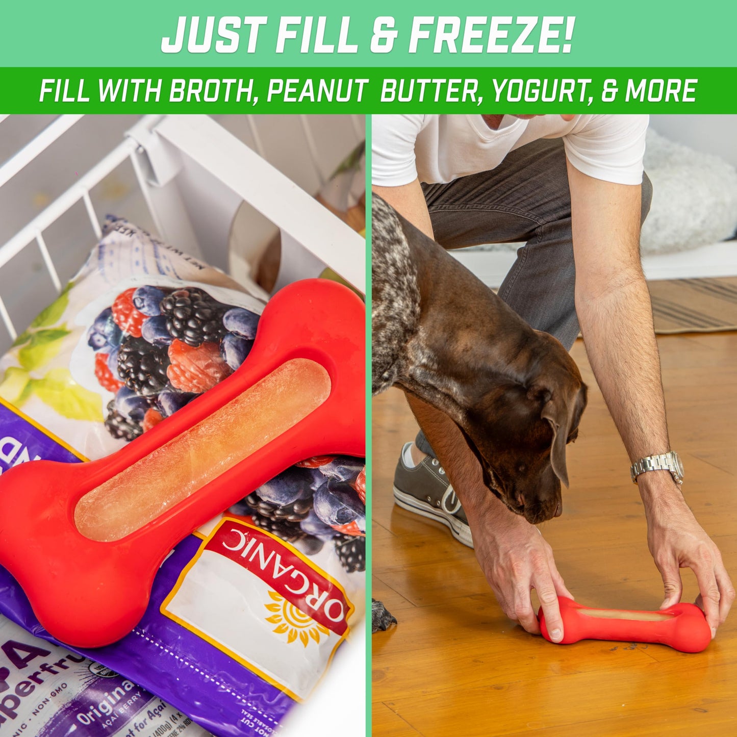 GoSports Pets PupsCream Freezable Dog Treat Station - Helps Keep Dogs Busy - Small or Large