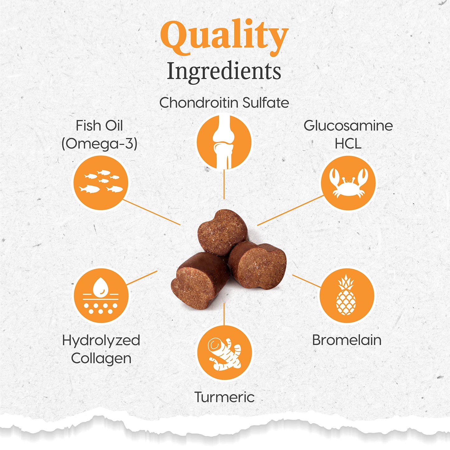 ARK NATURALS Gray Muzzle Old Dogs Happy Joints Chews for Large Breed Dogs, Vet Recommended to Support Cartilage and Joint Function, 500 mg Glucosamine, 16.5 oz Bag, Packaging May Vary (71008)