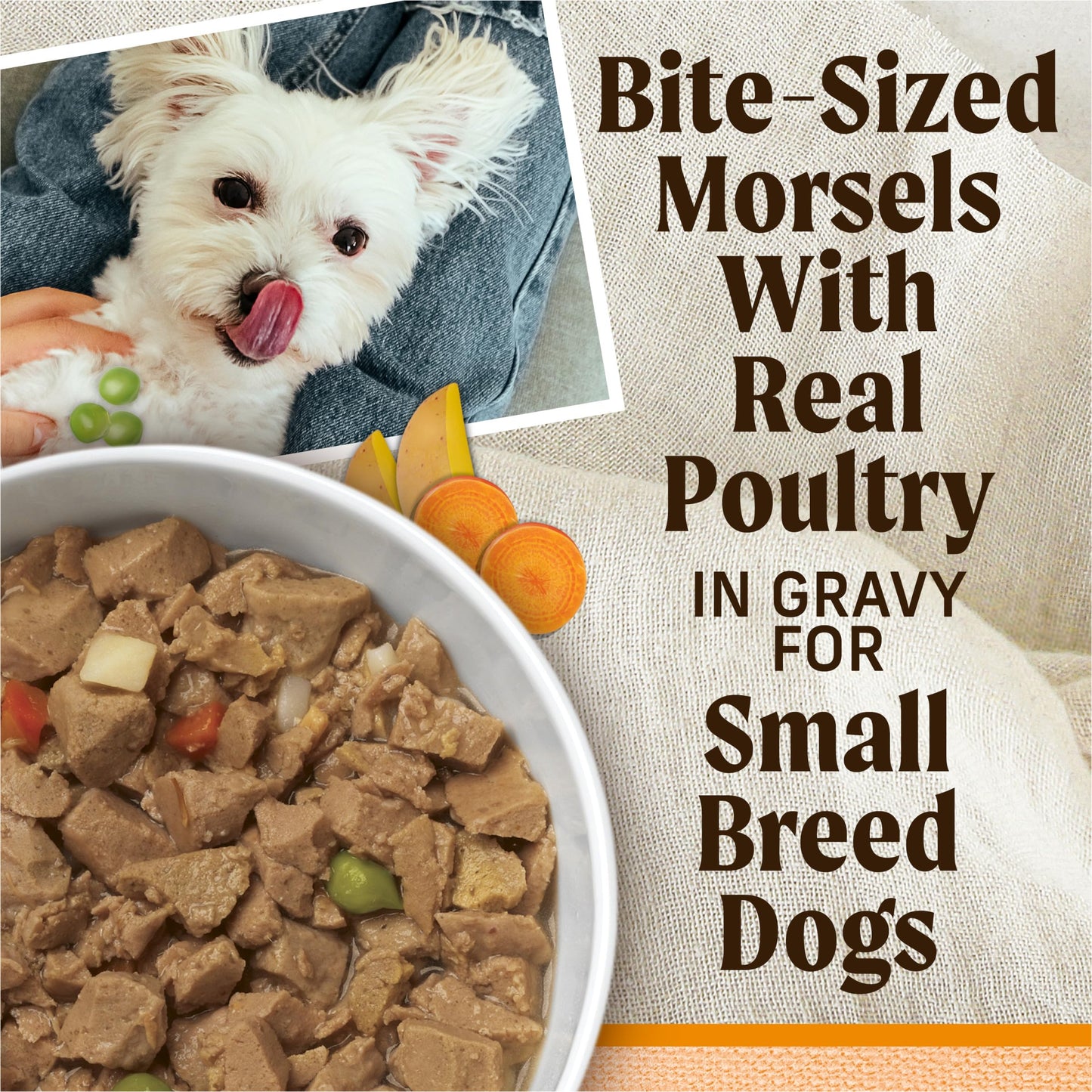 Merrick Lil’ Plates Grain Free And Gluten Free Natural Wet Dog Food For Small Dogs, Soft Petite Pot Pie Recipe - (Pack of 12) 3.5 oz. Tubs