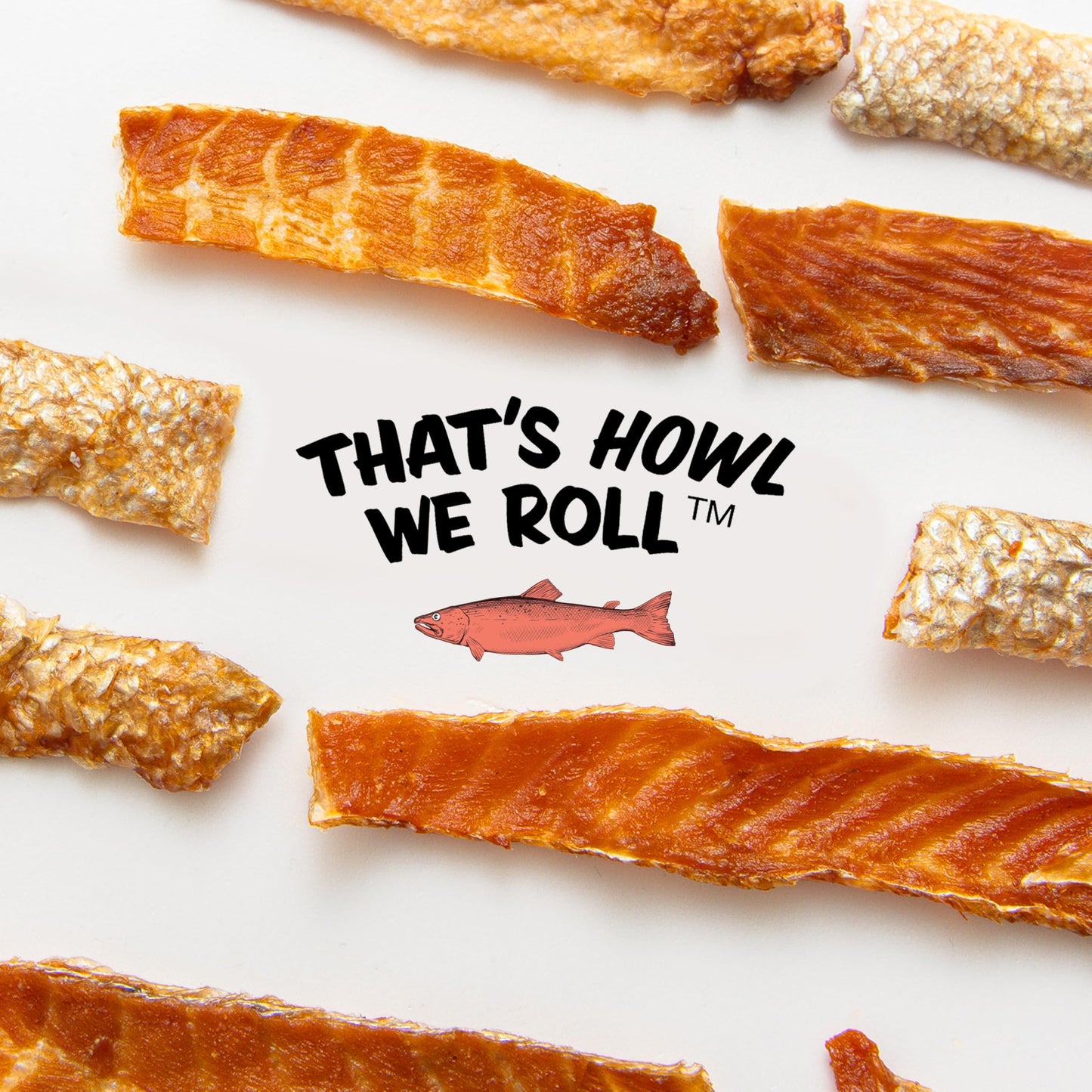 Polkadog Salmon Skins for Dogs (3oz Shortie) – All-Natural Dog Treats – Made in USA, Single Ingredient, Omega-3 Rich, Grain-Free & Hypoallergenic Salmon Jerky for All Breeds