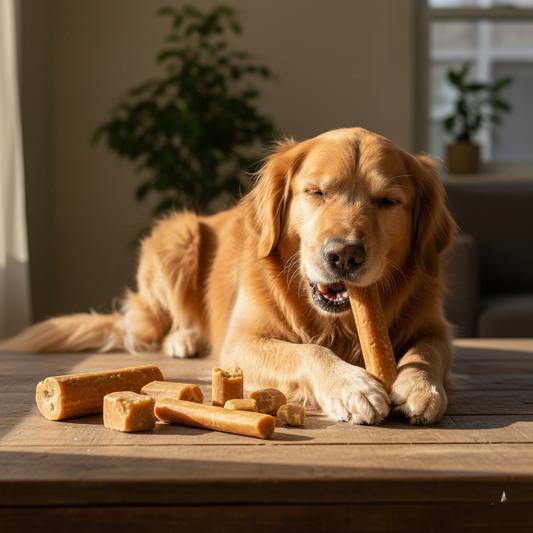Yak Cheese Himalayan Dog Chews — 100% natural, protein-rich treats that promote dental health, available at PurePupper