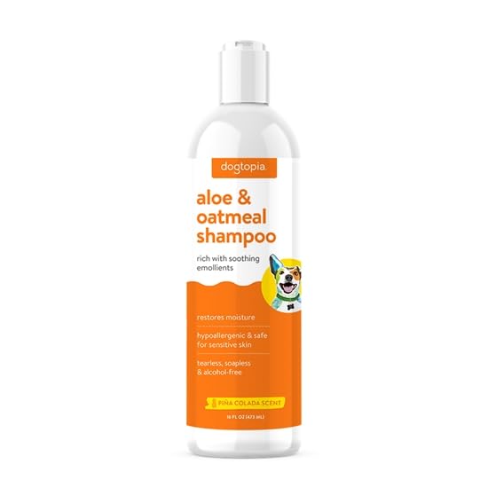 Everyday Aloe & Oatmeal Shampoo – Piña Colada Scent (16oz) | Nourishing Shampoo for Dogs and Cats Rich with Soothing Emollients | Alcohol-Free, Soapless & Tearless