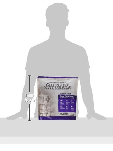 Grandma Mae's Country Naturals Dry Dog Food, Grain Free Weight Control & Senior Dog Formula, Pork, Slow Cooked & Nutrient Dense, Made in USA, 4 LB Bag