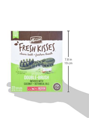 Merrick Fresh Kisses Natural Dental Chews Infused With Coconut And Botanical Oils For Medium Dogs 25-50 Lbs - 22 ct. Box