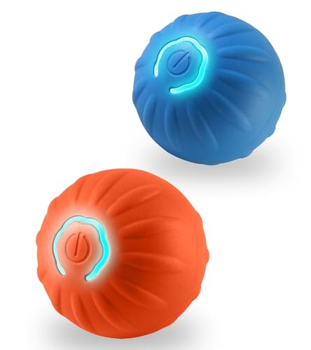 Interactive Dog Toys, 2025 lnteractive Dog Toys Moving Dog Toy Rechargeable Active Moving Pet Plush Toy Keep Pets Busy, Puppy Toys Talking Jumping Music Ball for Small Medium Large Breed